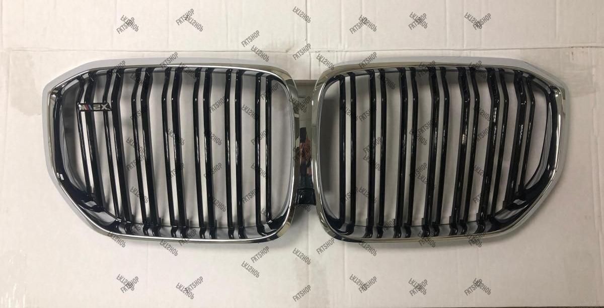 картинка BMW X5 G05 2019+ Решетка радиатора в стиле М хром кант тюнинг с доставкой для Вашего авто