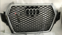 картинка Решетка радиатора RSQ7 стиль для Audi Q7 2015+ серебро тюнинг с доставкой для Вашего авто