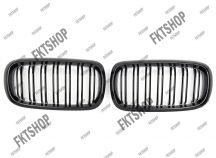 картинка Решетка радиатора для BMW X5 F15 и X6 F16 М стиль черный лак тюнинг с доставкой для Вашего авто