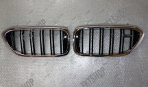 картинка BMW 5 G30 Решетка радиатора двойная М стиль Хром Кант тюнинг с доставкой для Вашего авто