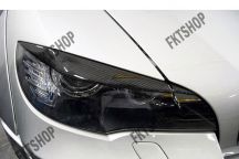 картинка Реснички на передние фары для BMW X6 E71 карбон тюнинг с доставкой для Вашего авто