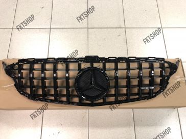Решетка радиатора для Mercedes Benz W205 GT Style Черный Лак 0