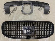 картинка Mercedes Benz GLS X167 Решетка радиатора Mayabach Черная тюнинг с доставкой для Вашего авто